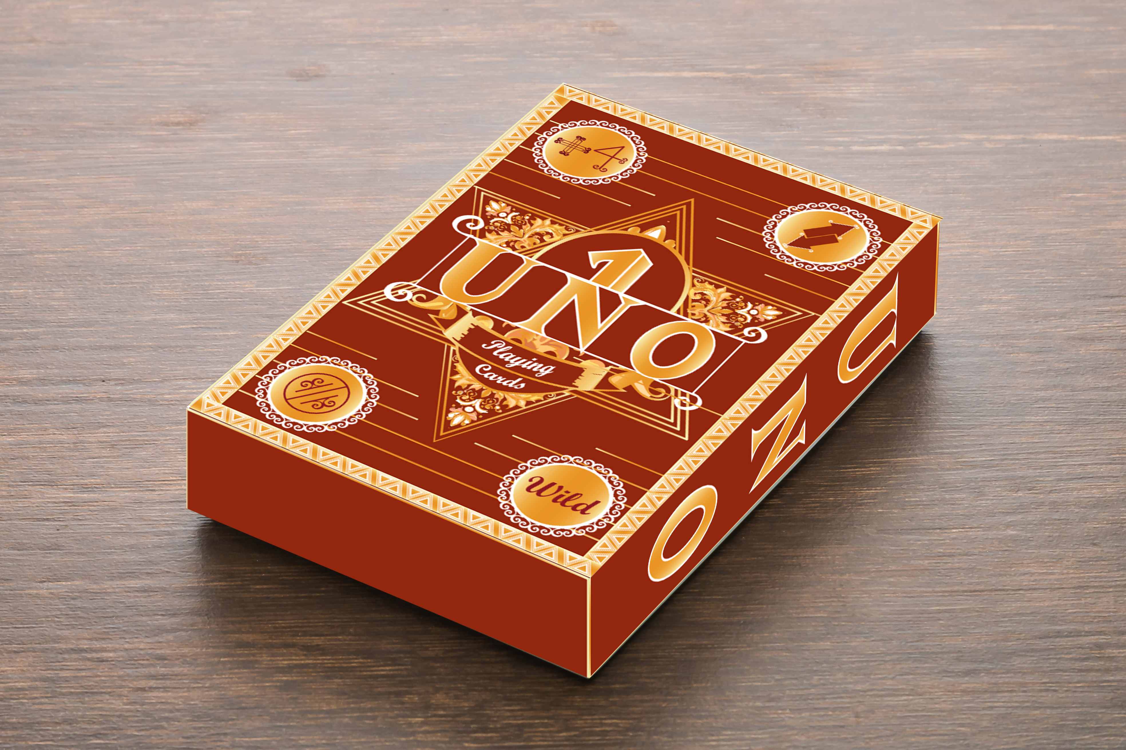 UNO Playing Cards Box Mockup